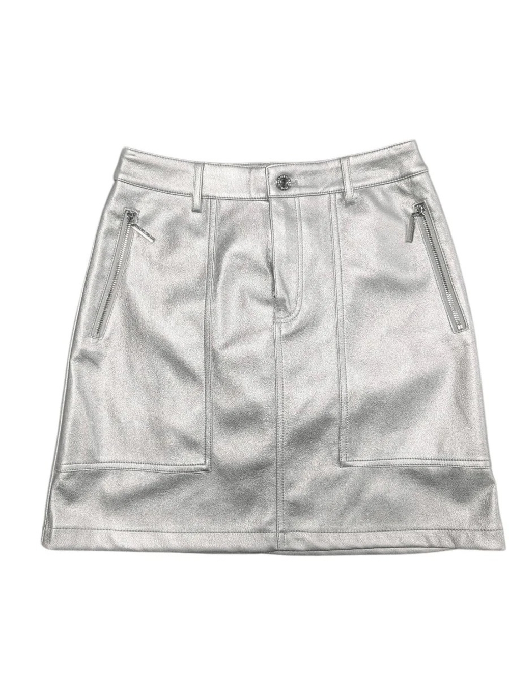 Marc New York GOLD Metallic Mini Skirt Women